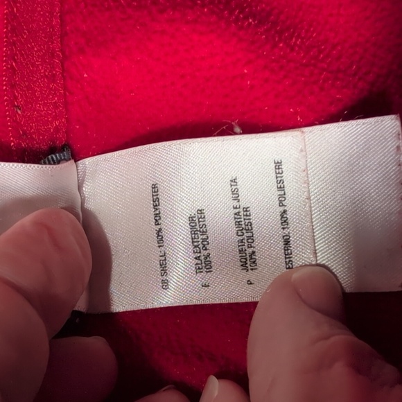 The North Face Red Quarter Zip Pullover Fleece TKA 100 - Picture 4 of 9